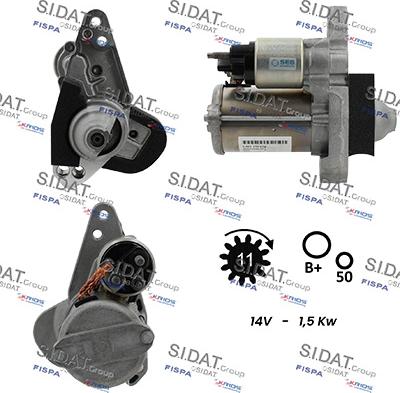 Sidat S12BH0946 - Стартер autozip.com.ua