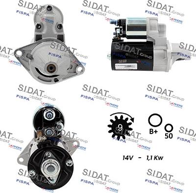Sidat S12BH0968A2 - Стартер autozip.com.ua
