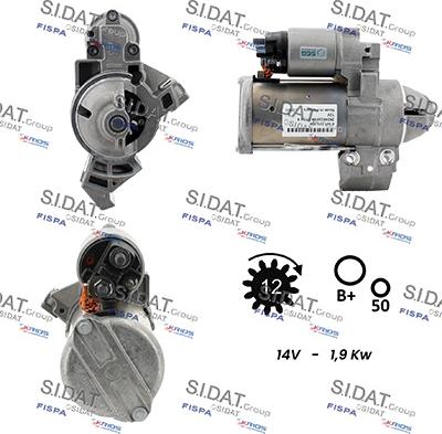 Sidat S12BH0904 - Стартер autozip.com.ua