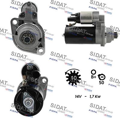 Sidat S12BH0907 - Стартер autozip.com.ua