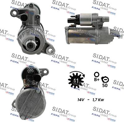 Sidat S12BH0930 - Стартер autozip.com.ua