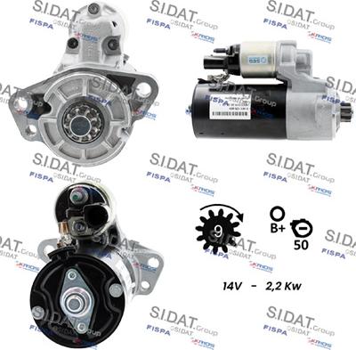 Sidat S12BH0931 - Стартер autozip.com.ua