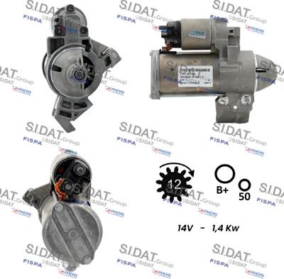 Sidat S12BH0932 - Стартер autozip.com.ua