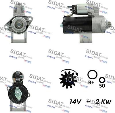 Sidat S12BH0460A2 - Стартер autozip.com.ua