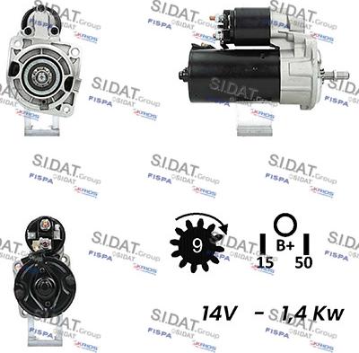 Sidat S12BH0439A2 - Стартер autozip.com.ua