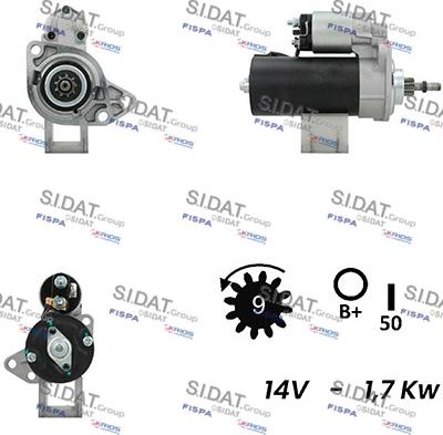 Sidat S12BH0437A2 - Стартер autozip.com.ua