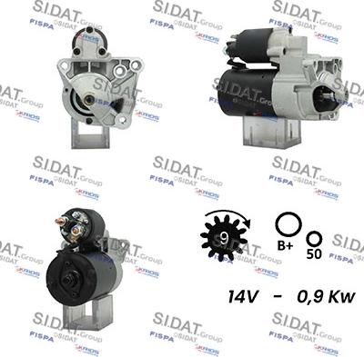 Sidat S12BH0475A2 - Стартер autozip.com.ua