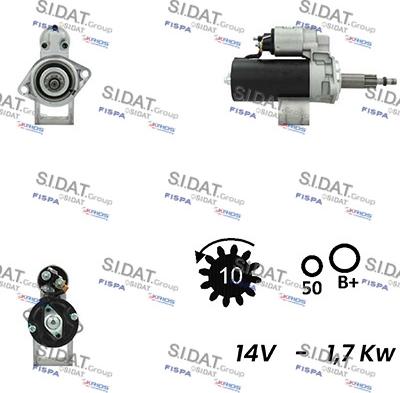 Sidat S12BH0656A2 - Стартер autozip.com.ua