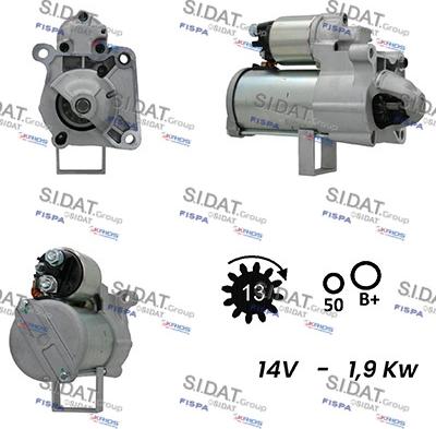 Sidat S12BH0650A2 - Стартер autozip.com.ua