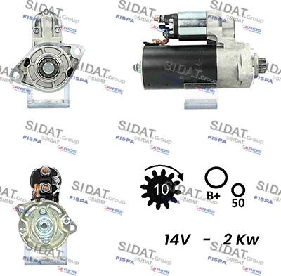 Sidat S12BH0658A2 - Стартер autozip.com.ua