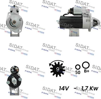 Sidat S12BH0657A2 - Стартер autozip.com.ua