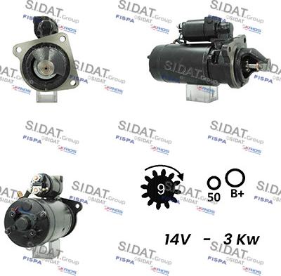 Sidat S12BH0660A2 - Стартер autozip.com.ua