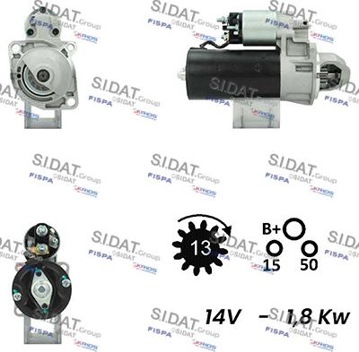 Sidat S12BH0604A2 - Стартер autozip.com.ua