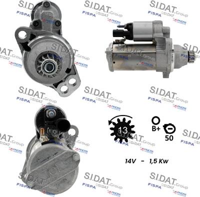 Sidat S12BH0602 - Стартер autozip.com.ua
