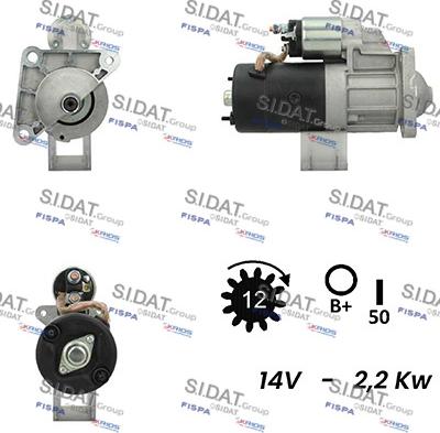 Sidat S12BH0685A2 - Стартер autozip.com.ua