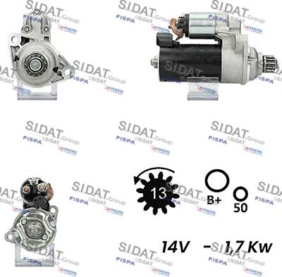 Sidat S12BH0681A2 - Стартер autozip.com.ua