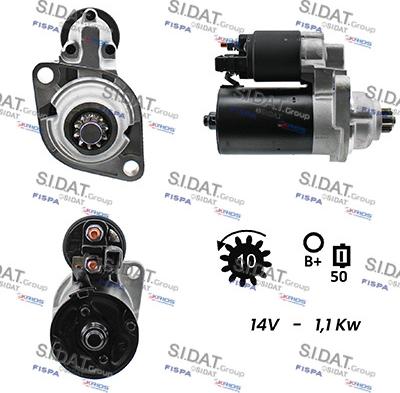 Sidat S12BH0630A2 - Стартер autozip.com.ua