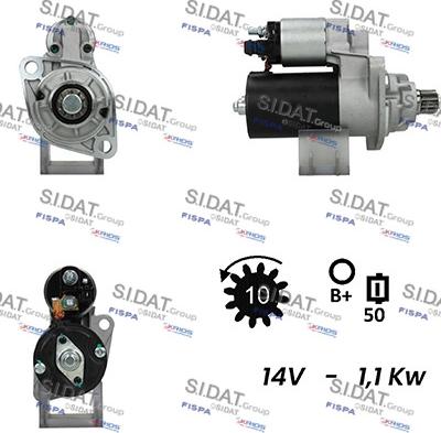 Sidat S12BH0629A2 - Стартер autozip.com.ua