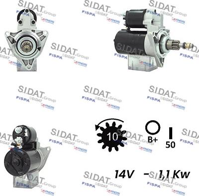 Sidat S12BH0625A2 - Стартер autozip.com.ua