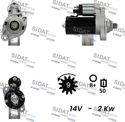 Sidat S12BH0626A2 - Стартер autozip.com.ua