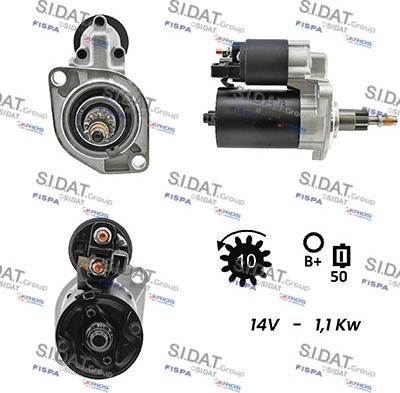 Sidat S12BH0623A2 - Стартер autozip.com.ua