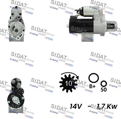 Sidat S12BH0679A2 - Стартер autozip.com.ua