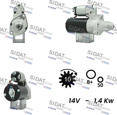 Sidat S12BH0676A2 - Стартер autozip.com.ua