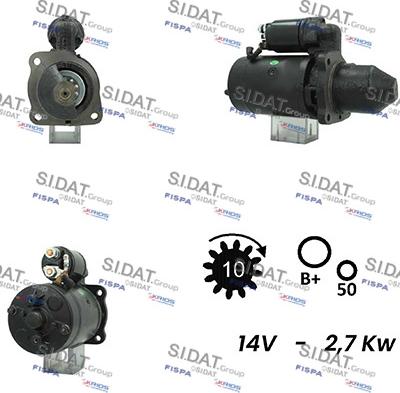 Sidat S12BH0670A2 - Стартер autozip.com.ua