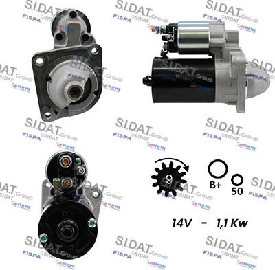 Sidat S12BH0099A2 - Стартер autozip.com.ua