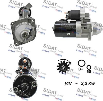 Sidat S12BH0097A2 - Стартер autozip.com.ua