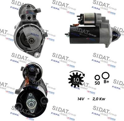 Sidat S12BH0066 - Стартер autozip.com.ua