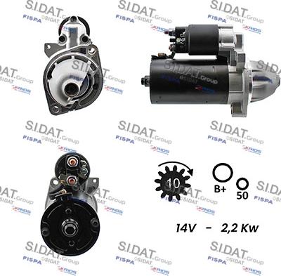 Sidat S12BH0010A2 - Стартер autozip.com.ua