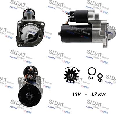 Sidat S12BH0030A2 - Стартер autozip.com.ua