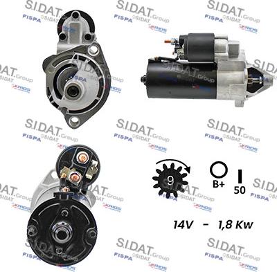 Sidat S12BH0026A2 - Стартер autozip.com.ua