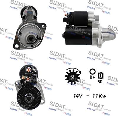 Sidat S12BH0070A2 - Стартер autozip.com.ua