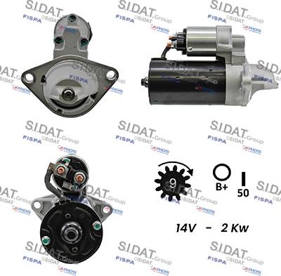 Sidat S12BH0196A2 - Стартер autozip.com.ua