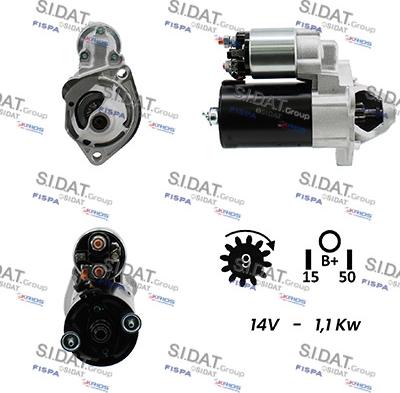 Sidat S12BH0140A2 - Стартер autozip.com.ua