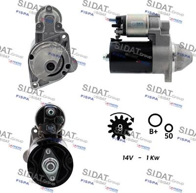 Sidat S12BH0147 - Стартер autozip.com.ua