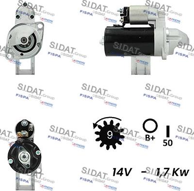 Sidat S12BH0104 - Стартер autozip.com.ua