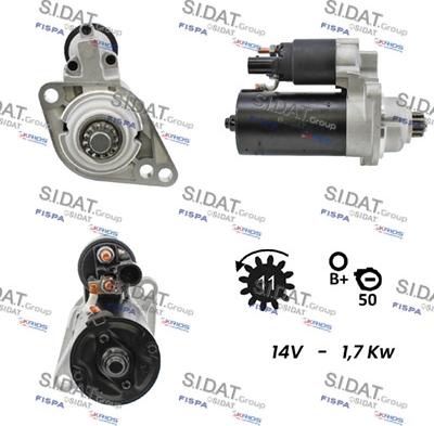 Sidat S12BH0117 - Стартер autozip.com.ua