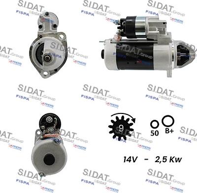 Sidat S12BH0185A2 - Стартер autozip.com.ua