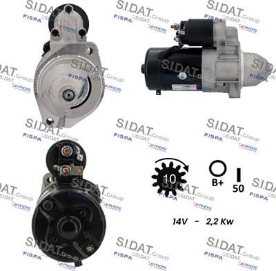 Sidat S12BH0808A2 - Стартер autozip.com.ua