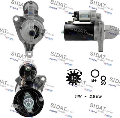 Sidat S12BH0396 - Стартер autozip.com.ua