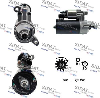 Sidat S12BH0340A2 - Стартер autozip.com.ua