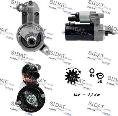 Sidat S12BH0340 - Стартер autozip.com.ua