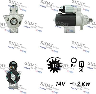 Sidat S12BH0348A2 - Стартер autozip.com.ua