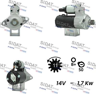 Sidat S12BH0350A2 - Стартер autozip.com.ua