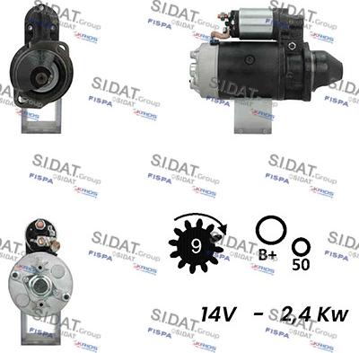 Sidat S12BH0305A2 - Стартер autozip.com.ua