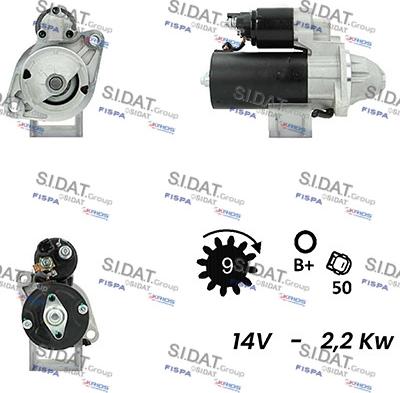 Sidat S12BH0337A2 - Стартер autozip.com.ua