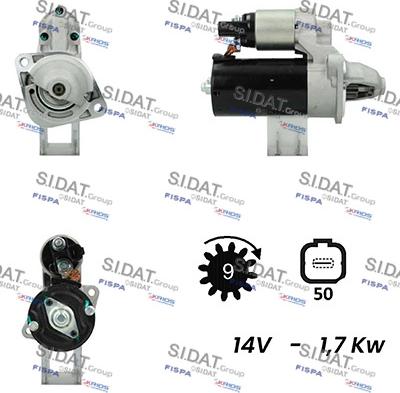 Sidat S12BH0327A2 - Стартер autozip.com.ua